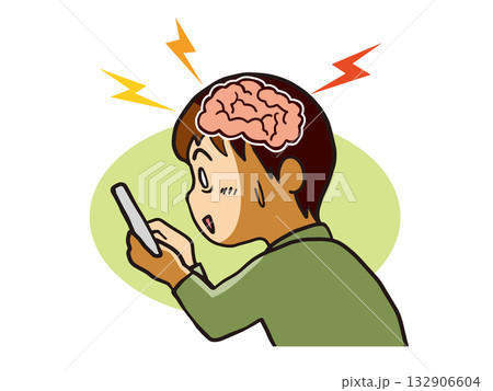 スマホ依存症の男の子 132906604