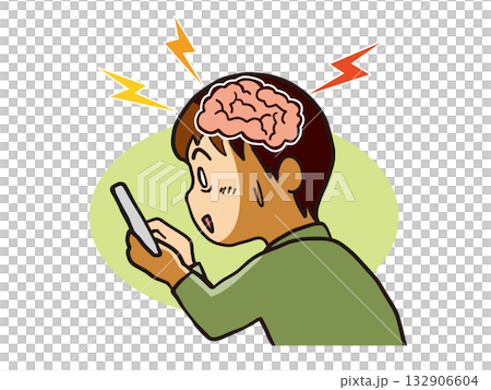 スマホ依存症の男の子 132906604