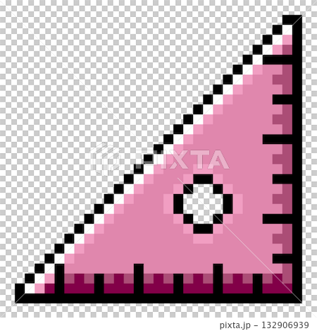 Pixel Art Icon Triangle Ruler (1) Pixel Art Icon Triangle Ruler (1) 132906939