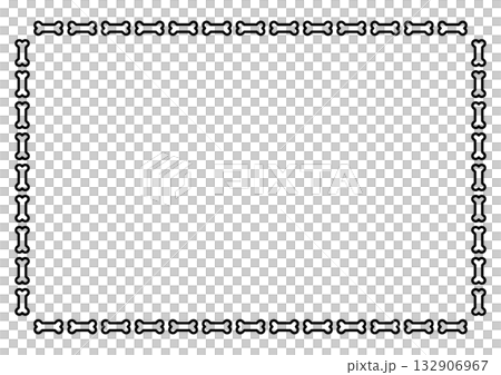 Pet-related design: A simple frame with a dog bone motif 132906967