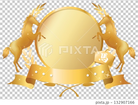 馬の金エンブレム 馬の金エンブレム 132907166