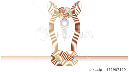 午年　馬をモチーフにした水引き 132907169