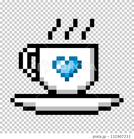 ドット絵アイコン コーヒーカップ (2) ドット絵アイコン コーヒーカップ (2) 132907231