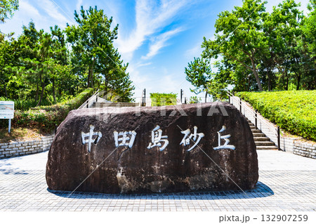 中田島砂丘 は 遠州灘海岸 にある 日本三大砂丘 の 砂丘 【 静岡県 浜松市 の 自然 風景 】 132907259