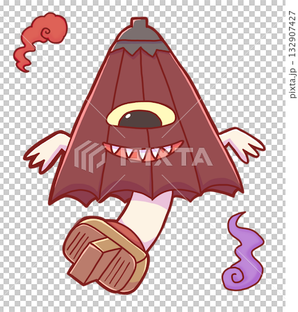 傘お化けと火の玉 傘お化けと火の玉 132907427