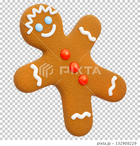 Iced Gingerbread Cookie Man 132908229