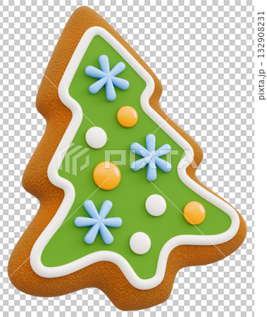 Iced Gingerbread Cookie Christmas Tree Iced Gingerbread Cookie Christmas Tree 132908231