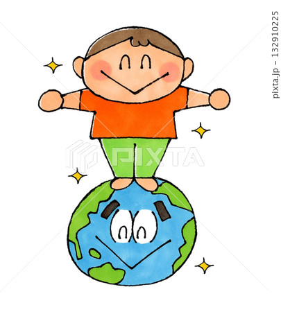 子供と地球 132910225