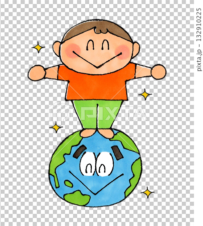 子供と地球 132910225