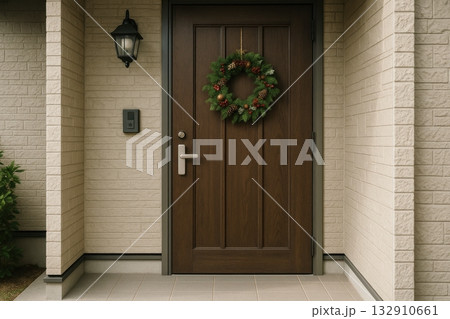 玄関の手作りリース 玄関の手作りリース 132910661