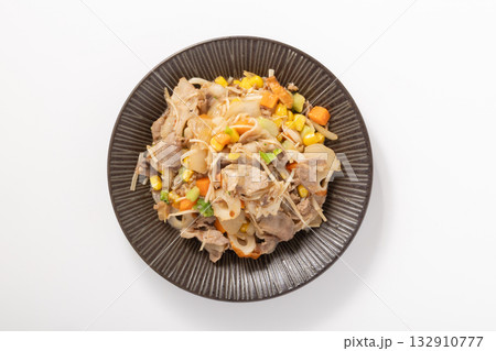 ミックス野菜　豚バラ炒め 132910777