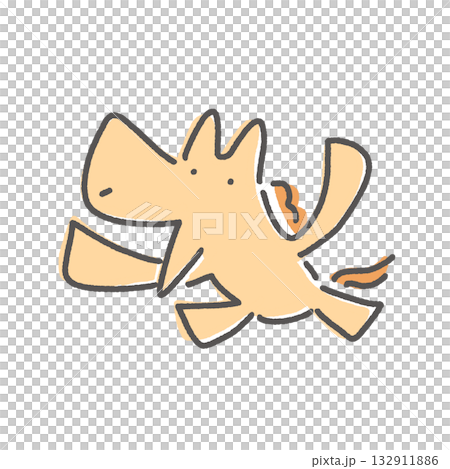 笑顔で万歳する馬 応援 楽しい 走る 手描き 笑顔で万歳する馬 応援 楽しい 走る 手描き 132911886