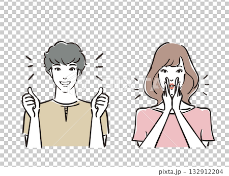 Refreshing men and women in their 30s who are cheering for us Refreshing men and women in their 30s who are cheering for us 132912204