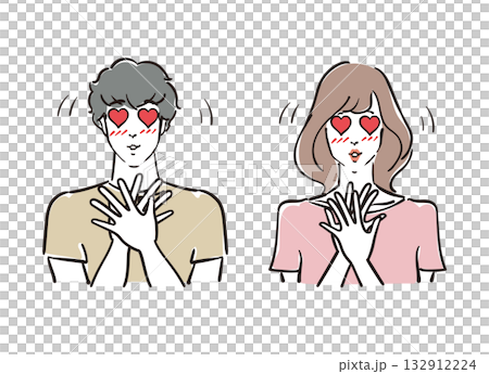 一對三十多歲、個性開朗的男女墜入愛河 一對三十多歲、個性開朗的男女墜入愛河 132912224