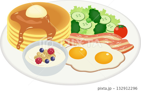 パンケーキモーニングプレート 132912296