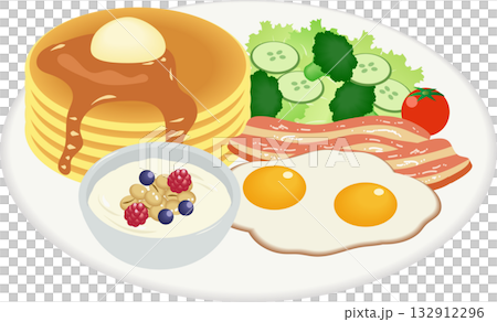 パンケーキモーニングプレート 132912296