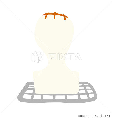 焼いて膨らんだ餅 焼いて膨らんだ餅 132912574