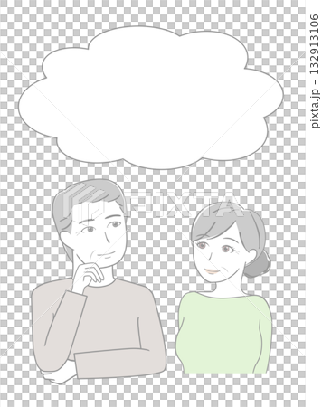 Thinking senior couple 132913106