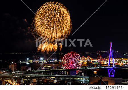 湾岸 打上花火 関西万博 閉会式 湾岸 打上花火 関西万博 閉会式 132913654