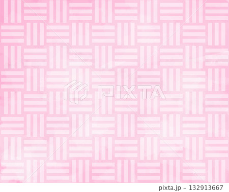三崩し 日本の伝統文様 和柄 桃色 三崩し 日本の伝統文様 和柄 桃色 132913667