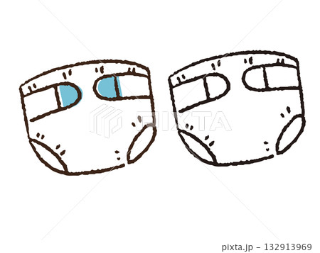 手描きのオムツ 手描きのオムツ 132913969