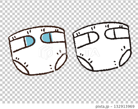 手描きのオムツ 手描きのオムツ 132913969