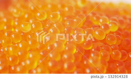 Red caviar closeup macro view 132914328