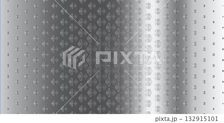 Shiny metallic geometric pattern, gradient squares background for packaging, wrapping, textile, upholstery, UI, branding. Steel Metal textures for tech industry and decor. Vector illustration 132915101