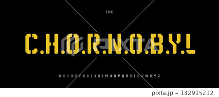 Stencil Graffiti Font, Modern Urban Alphabet, Street Fashion Type, Chornobyl Radiation Zone Lettering. Biohazard Toxic Hazard Typographic for Game Fashion Logo Headline Design. Vector Typeset Stencil Graffiti Font, Modern Urban Alphabet, Street Fashion Type, Chornobyl Radiation Zone Lettering. Biohazard Toxic Hazard Typographic for Game Fashion Logo Headline Design. Vector Typeset 132915212