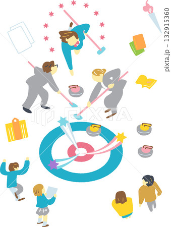 カーリングと学びのコラボレーション – 受験に挑む生徒と先生のチームワーク カーリングと学びのコラボレーション – 受験に挑む生徒と先生のチームワーク 132915360