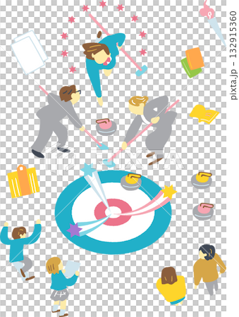 カーリングと学びのコラボレーション – 受験に挑む生徒と先生のチームワーク カーリングと学びのコラボレーション – 受験に挑む生徒と先生のチームワーク 132915360