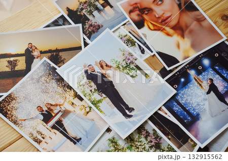 Beautiful printed wedding photos. 132915562