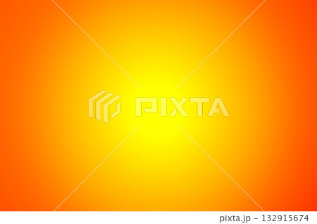 シンプルなオレンジ色のグラデーション背景素材　暖かい　ポカポカ 132915674