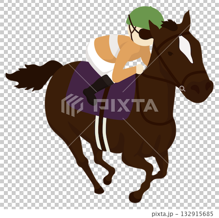 Jockey and thoroughbred Jockey and thoroughbred 132915685