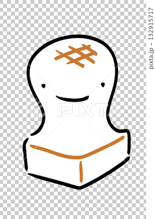 散裝鏡餅角色插畫新年賀卡素材 散裝鏡餅角色插畫新年賀卡素材 132915717