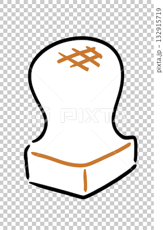 可愛的手繪新年年糕素材，烤年糕 132915719