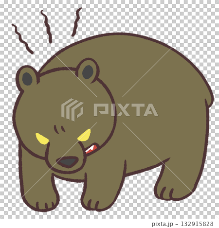 Angry bear illustration Angry bear illustration 132915828