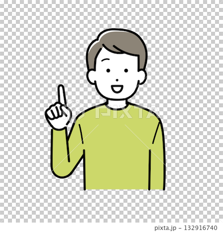 説明をする若い男性のイラスト 132916740