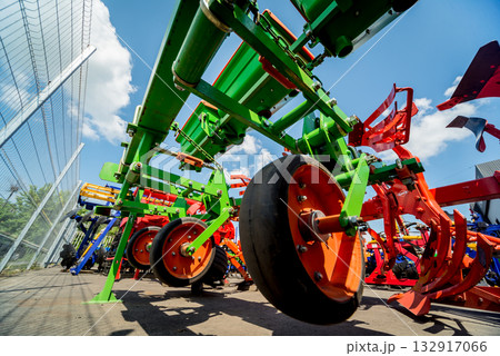 Modern agricultural machinery and equipment. Industrial details. Modern agricultural machinery and equipment. Industrial details. 132917066