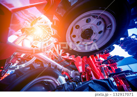 Modern agricultural machinery and equipment. Industrial details. 132917071