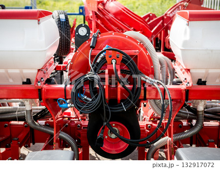 Modern agricultural machinery and equipment. Industrial details. 132917072