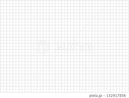 Black grid dotted texture on white. Wide squared black grid paper. Notebook blank sheet. Typographical template for notebooks production. Mathematics dashed grid pattern. School and education backdrop 132917856