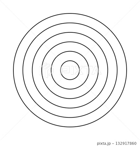 Round diagram divided on five segments....のイラスト素材 [132917860] - PIXTA