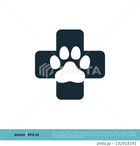 Paw Print Pet Health Care Icon Vector Logo Template Illustration Design. Vector EPS 10. Paw Print Pet Health Care Icon Vector Logo Template Illustration Design. Vector EPS 10. 132918191