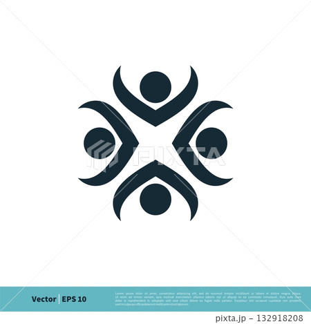 Swoosh Human Shape, Human Figure Icon Vector Logo Template Illustration Design. Vector EPS 10. 132918208