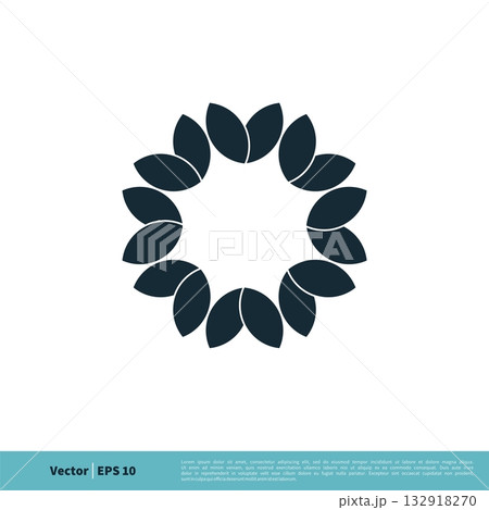 Ornamental Flower Border / Frame Icon Vector Logo Template Illustration Design. Vector EPS 10. Ornamental Flower Border / Frame Icon Vector Logo Template Illustration Design. Vector EPS 10. 132918270