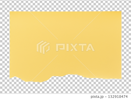 Yellow Paper with Torn Bottom Edge 132918474
