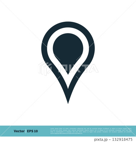 Pin / Point Map Icon Vector Logo Template Illustration Design. Vector EPS 10. 132918475