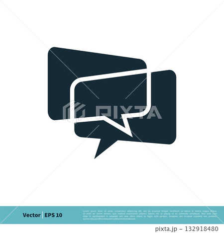 Communication Speech Bubble Icon Vector Logo Template Illustration Design. Vector EPS 10. 132918480