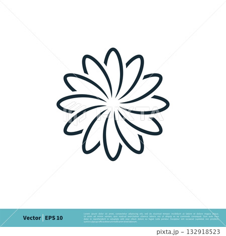 Blossom Flower Ornamental Decoration Icon Vector Logo Template Illustration Design. Vector EPS 10. Blossom Flower Ornamental Decoration Icon Vector Logo Template Illustration Design. Vector EPS 10. 132918523